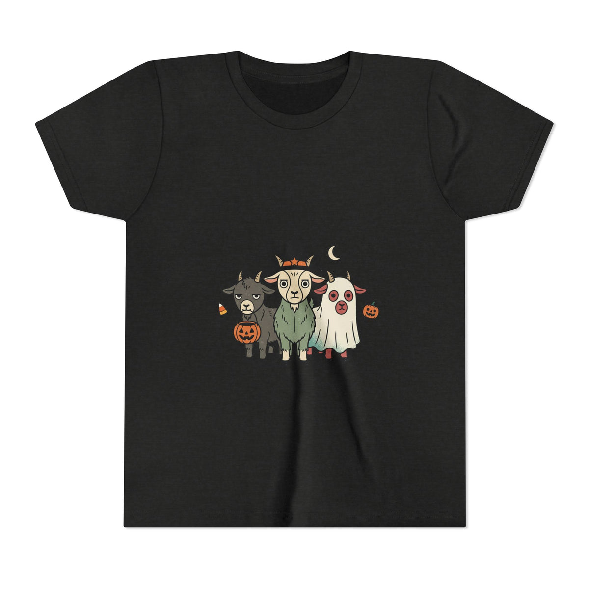 Kids Halloween Goat Squad Tee — Cute Witch, Ghost & Pumpkin Costume Shirt