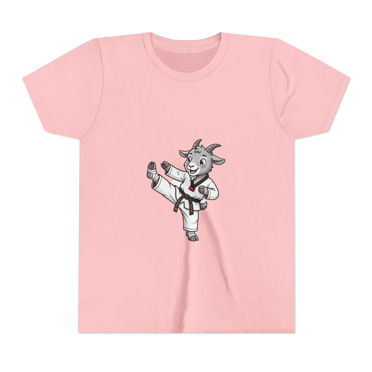 Youth Karate Goat T-Shirt — Cute Martial Arts Kid Tee