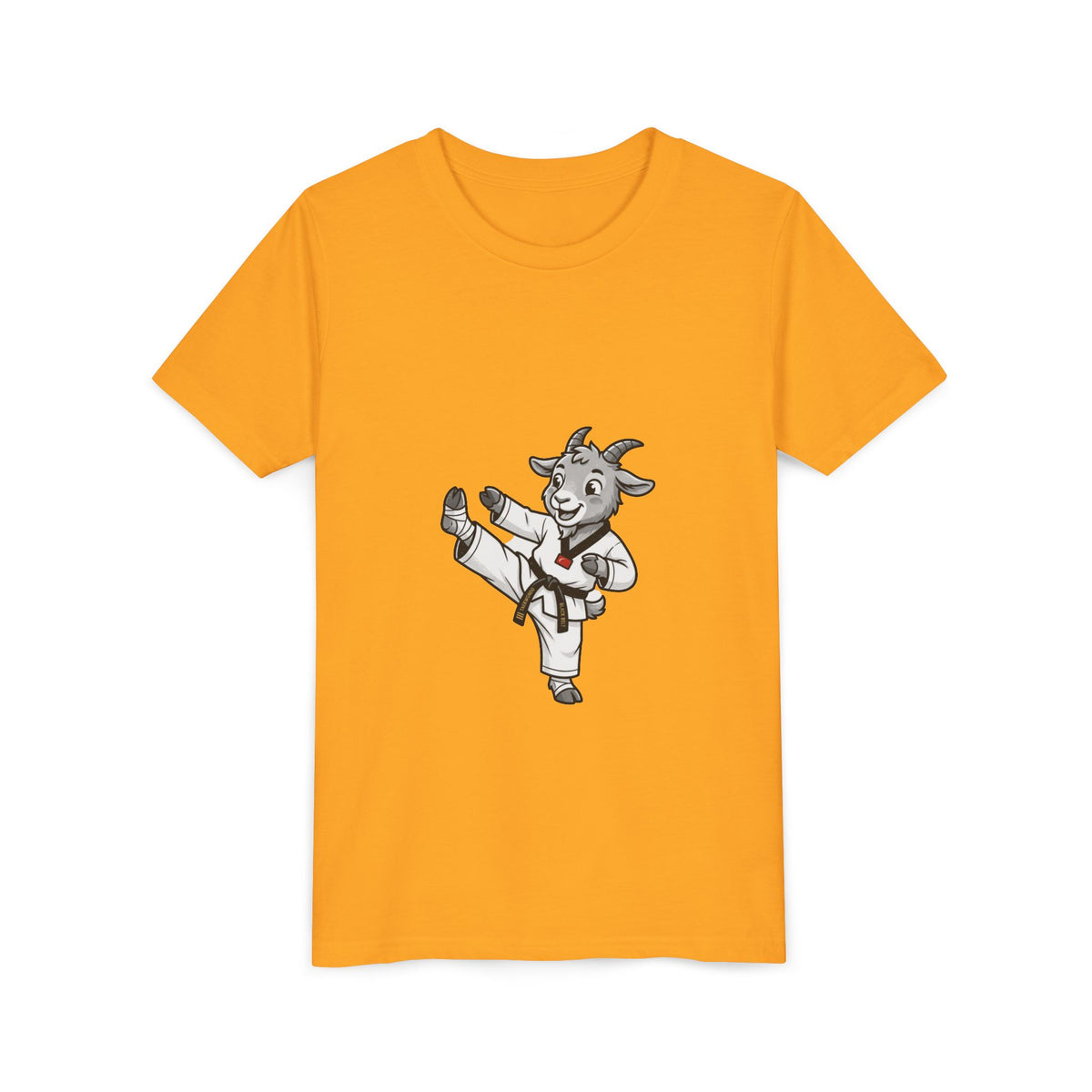 Youth Karate Goat T-Shirt — Cute Martial Arts Kid Tee