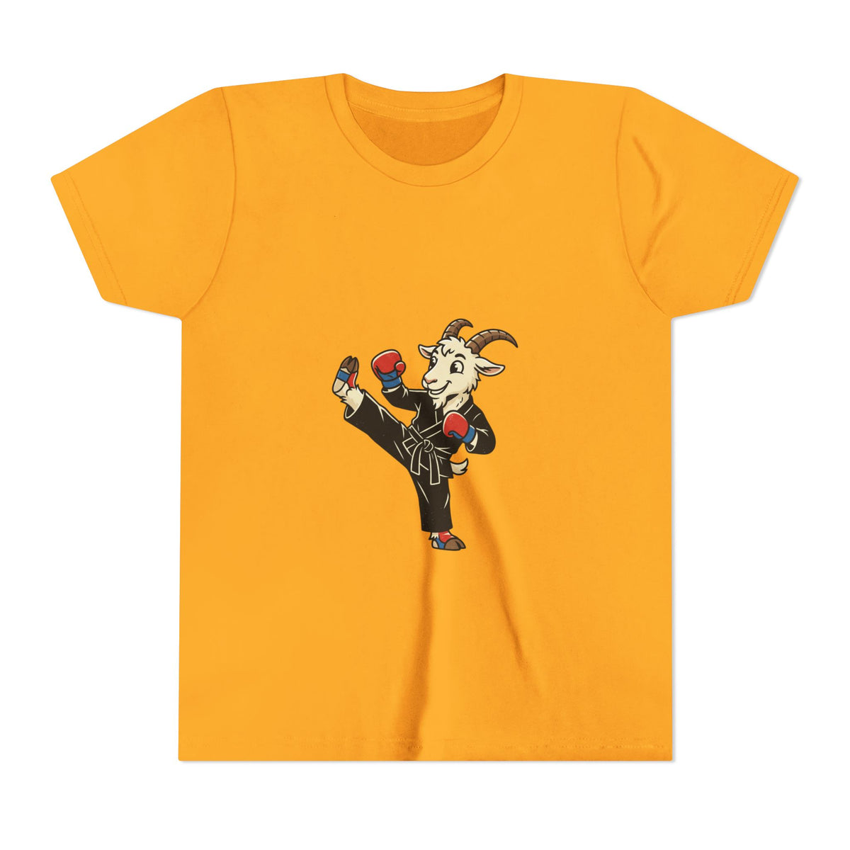 Kids Martial Arts Goat Tee — Youth Karate Kick Shirt