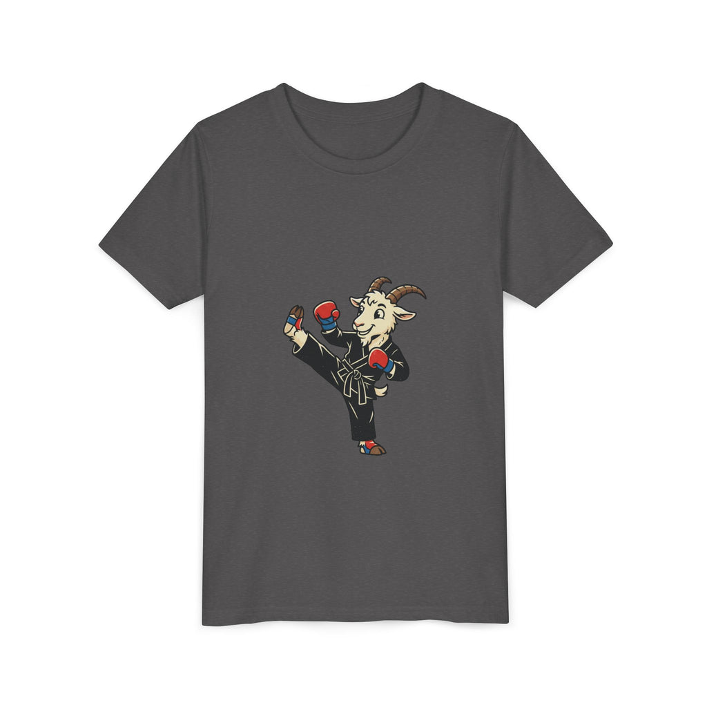 Kids Martial Arts Goat Tee — Youth Karate Kick Shirt