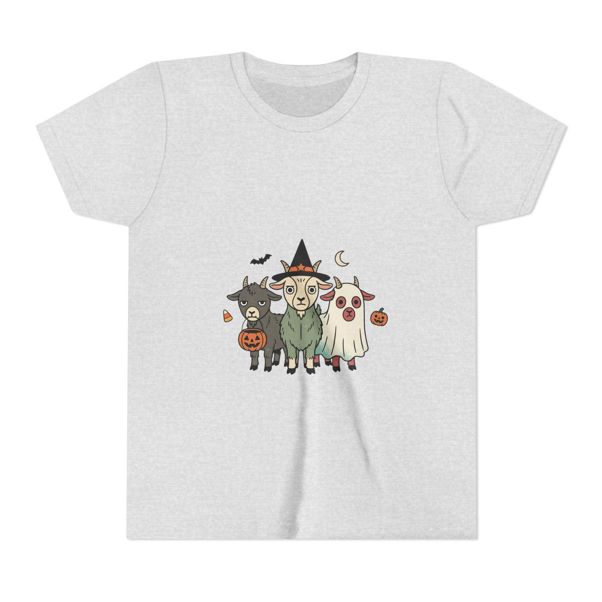 Kids Halloween Goat Squad Tee — Cute Witch, Ghost & Pumpkin Costume Shirt