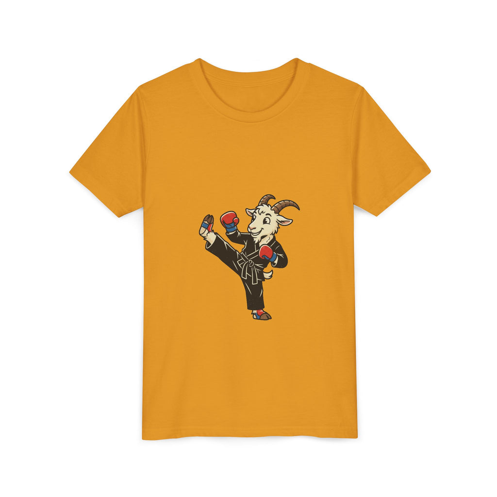 Kids Martial Arts Goat Tee — Youth Karate Kick Shirt