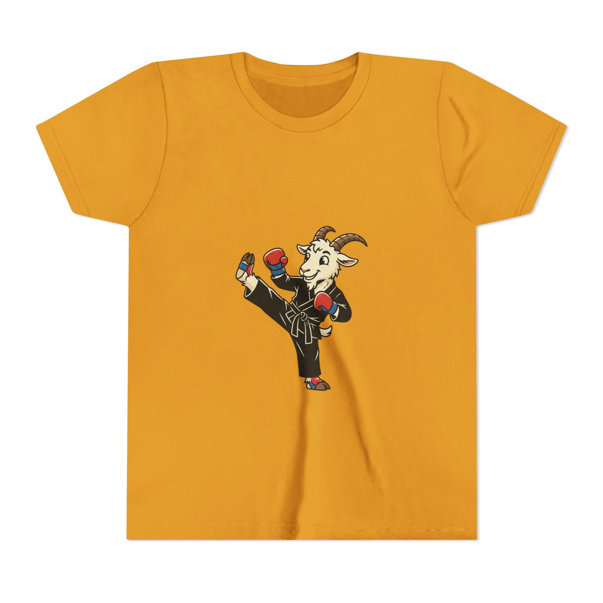 Kids Martial Arts Goat Tee — Youth Karate Kick Shirt
