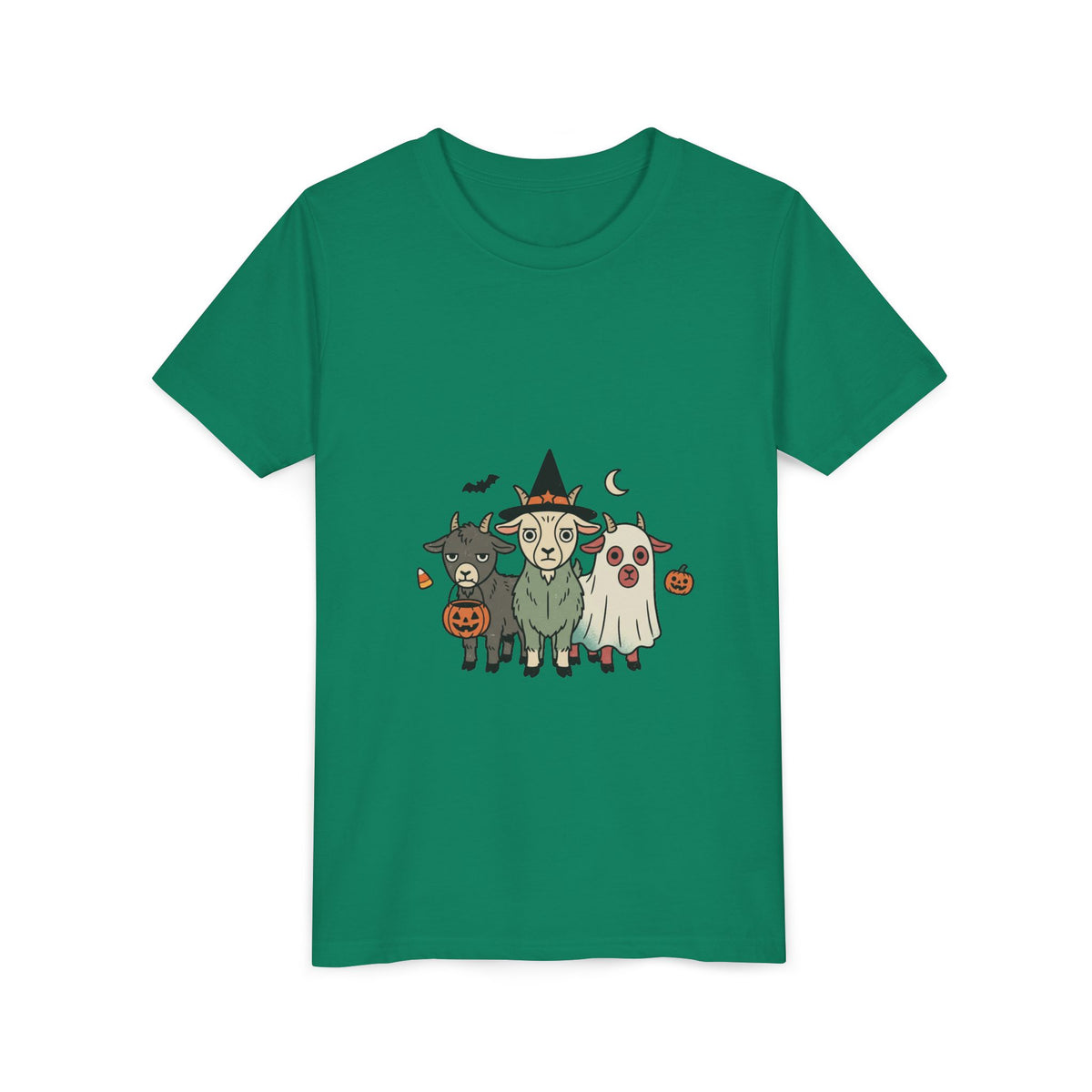 Kids Halloween Goat Squad Tee — Cute Witch, Ghost & Pumpkin Costume Shirt