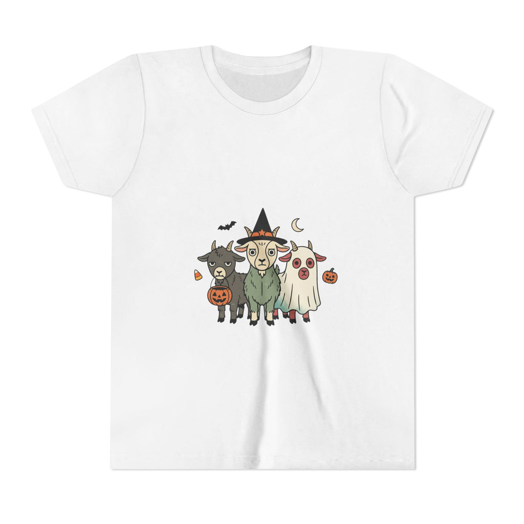 Kids Halloween Goat Squad Tee — Cute Witch, Ghost & Pumpkin Costume Shirt