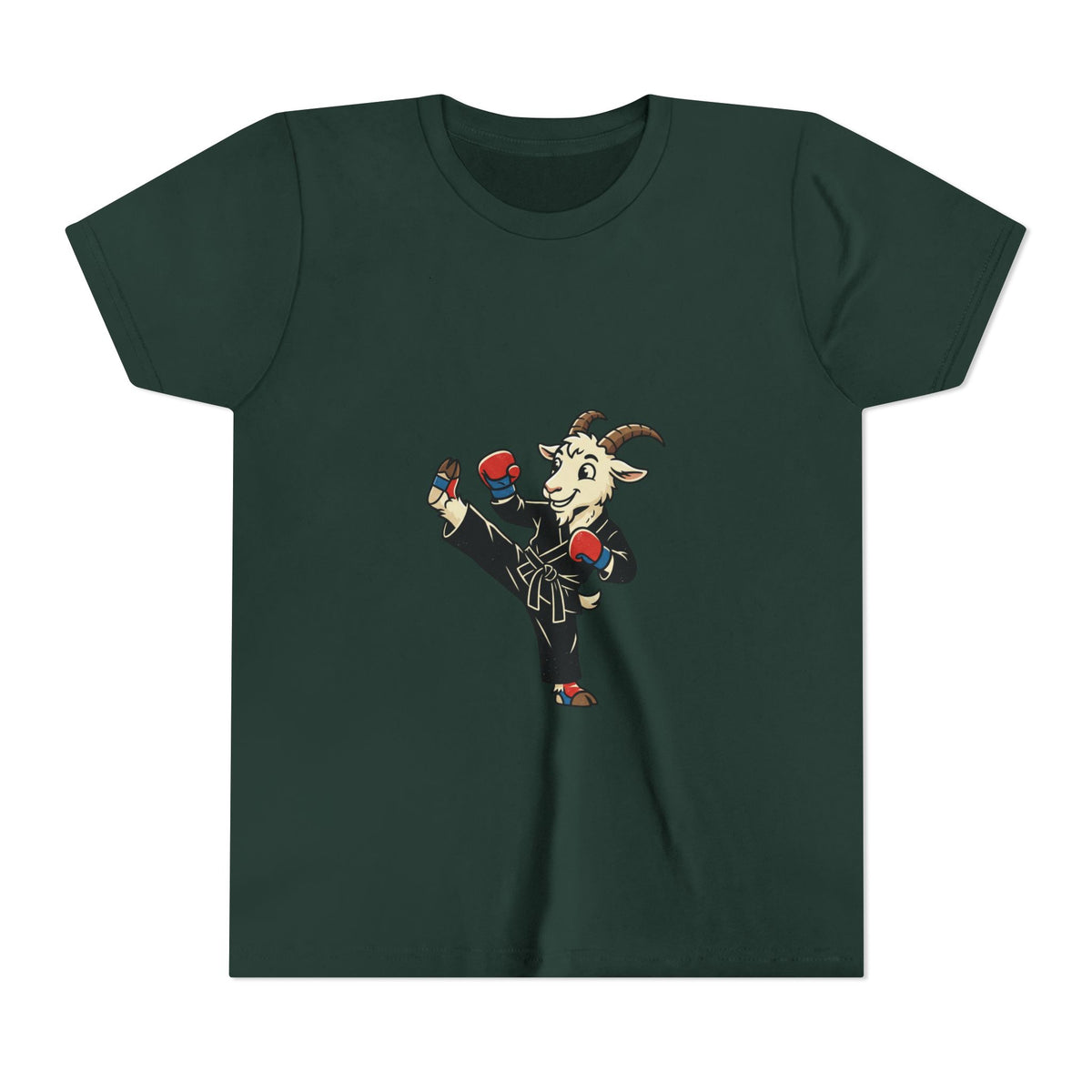 Kids Martial Arts Goat Tee — Youth Karate Kick Shirt