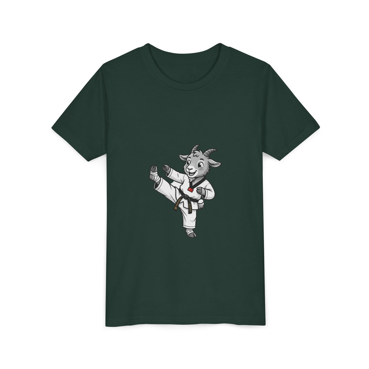 Youth Karate Goat T-Shirt — Cute Martial Arts Kid Tee