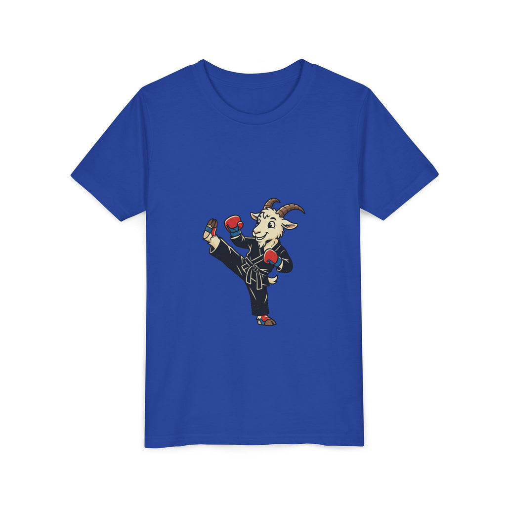 Kids Martial Arts Goat Tee — Youth Karate Kick Shirt