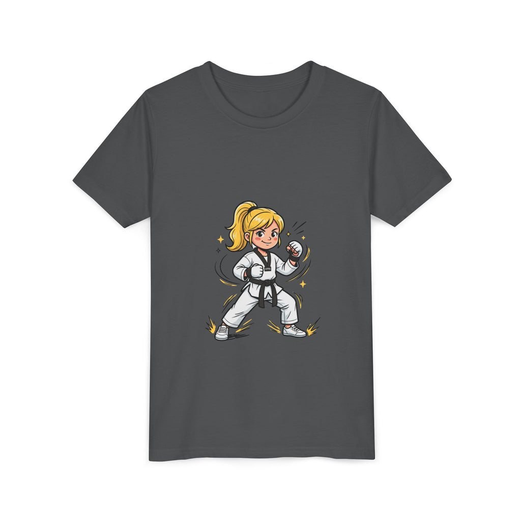 Youth Karate Girl Tee — Girls Martial Arts Short Sleeve Shirt