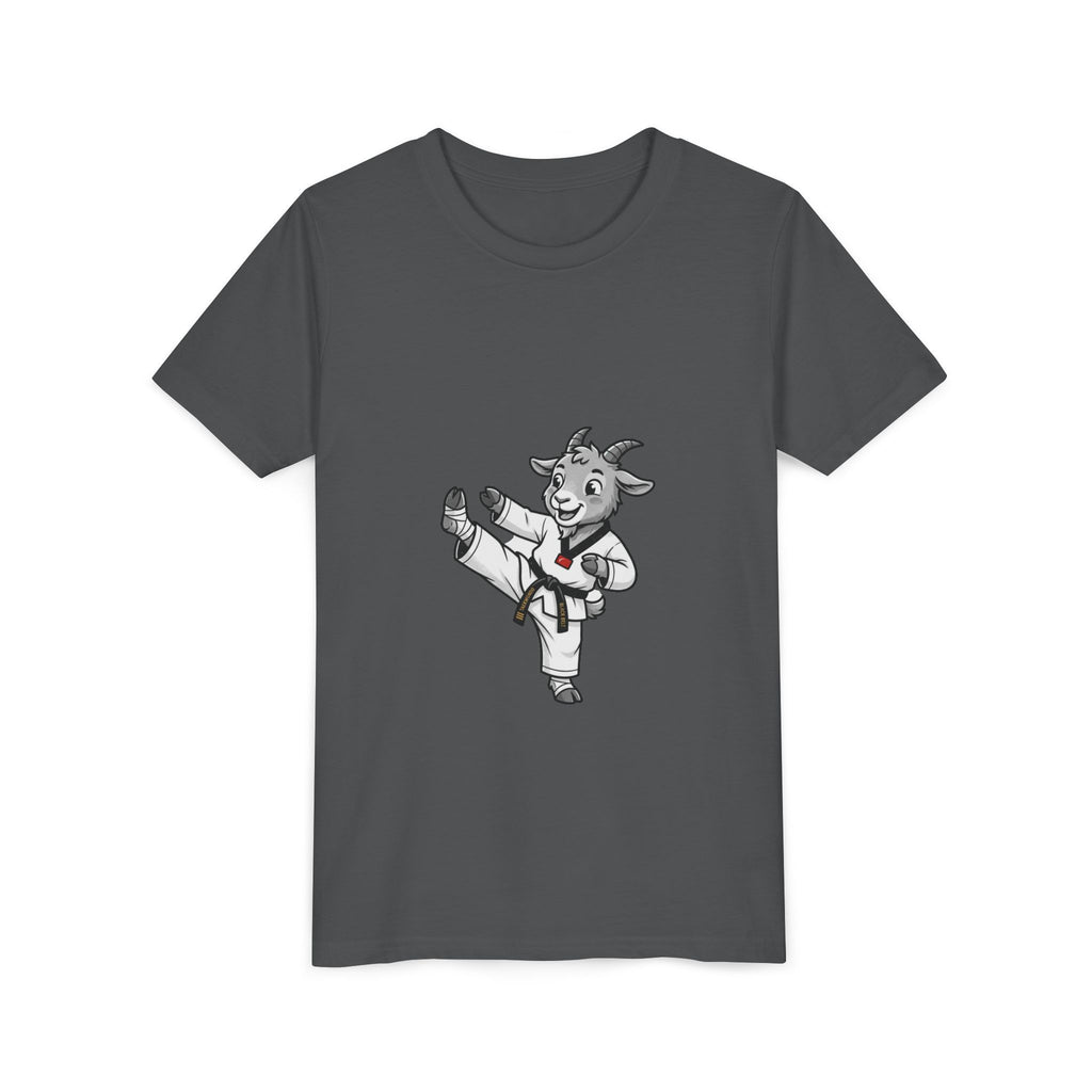 Youth Karate Goat T-Shirt — Cute Martial Arts Kid Tee