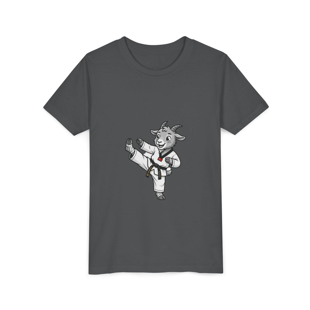 Youth Karate Goat T-Shirt — Cute Martial Arts Kid Tee