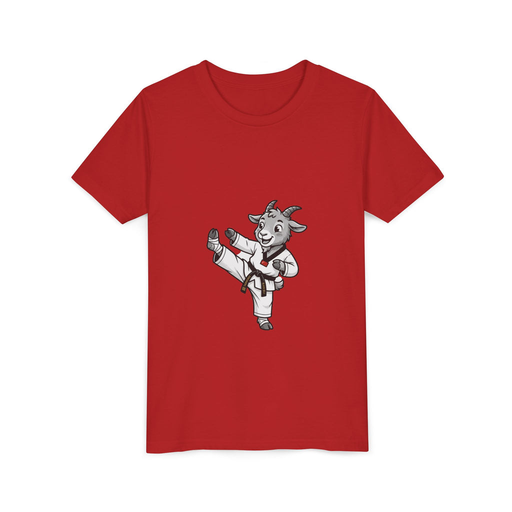 Youth Karate Goat T-Shirt — Cute Martial Arts Kid Tee
