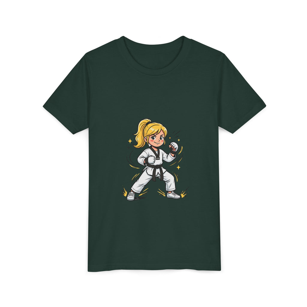 Youth Karate Girl Tee — Girls Martial Arts Short Sleeve Shirt
