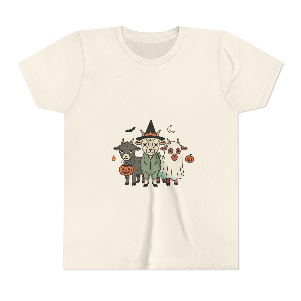 Kids Halloween Goat Squad Tee — Cute Witch, Ghost & Pumpkin Costume Shirt