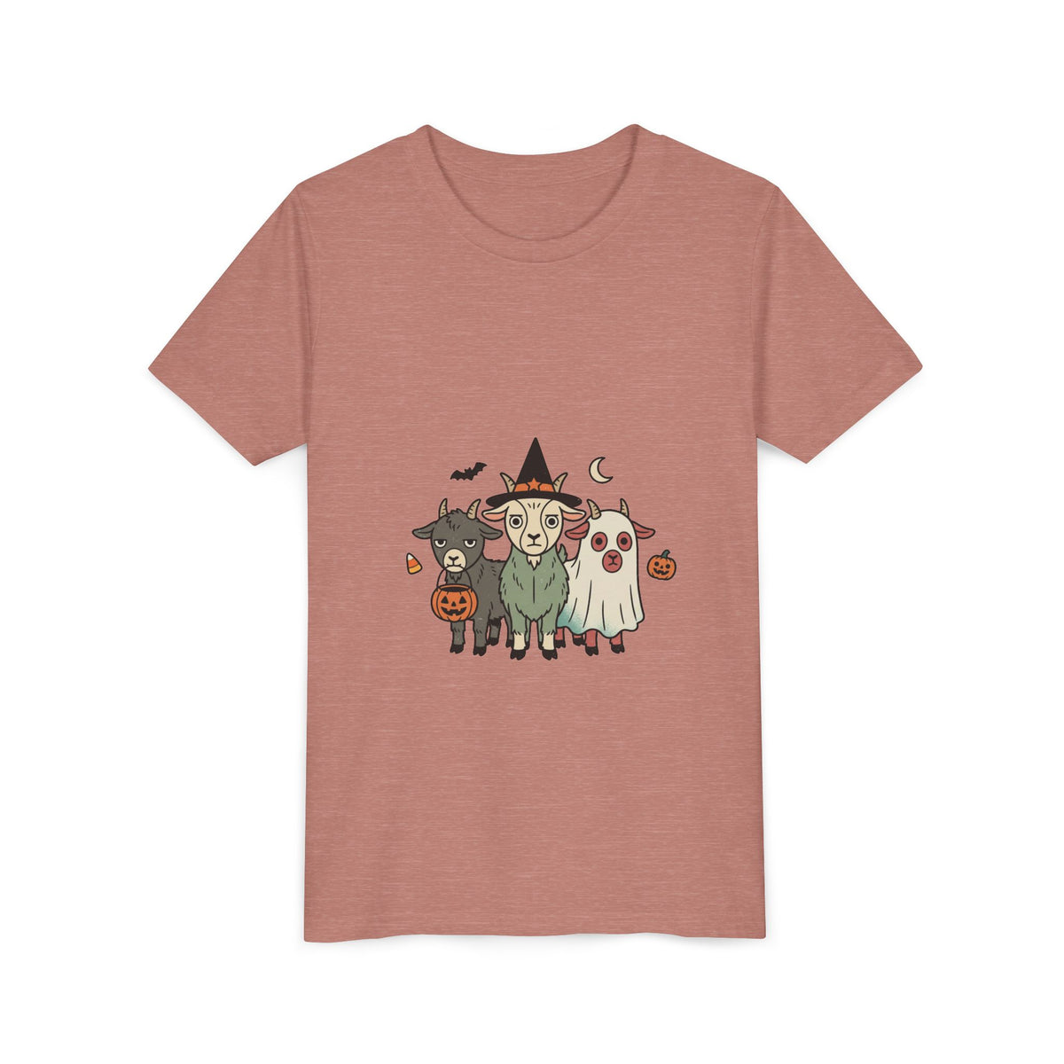 Kids Halloween Goat Squad Tee — Cute Witch, Ghost & Pumpkin Costume Shirt
