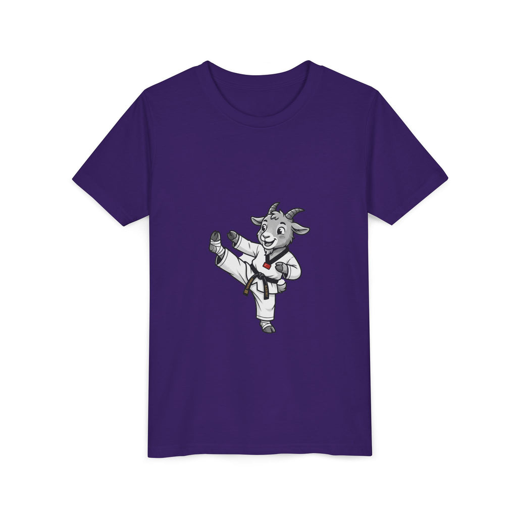 Youth Karate Goat T-Shirt — Cute Martial Arts Kid Tee