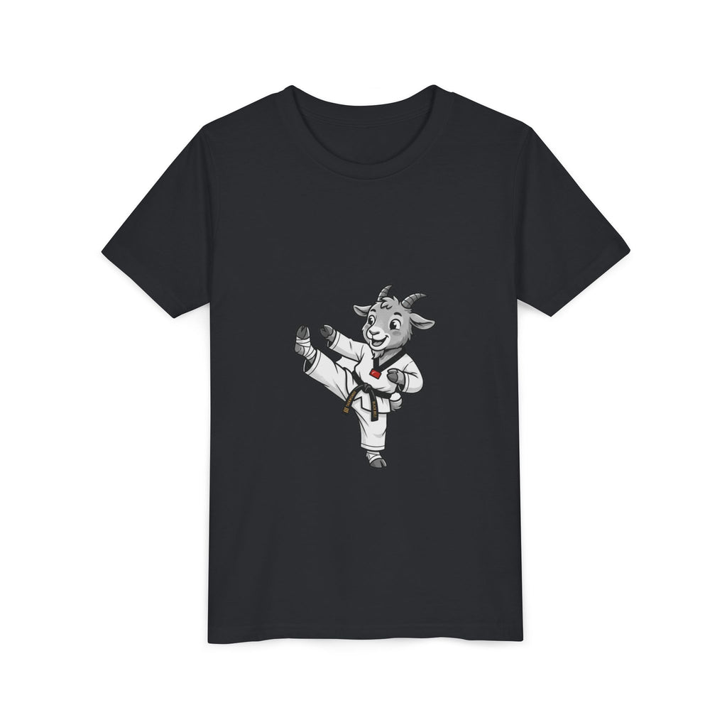 Youth Karate Goat T-Shirt — Cute Martial Arts Kid Tee