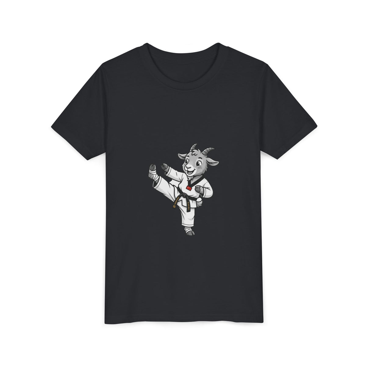 Youth Karate Goat T-Shirt — Cute Martial Arts Kid Tee