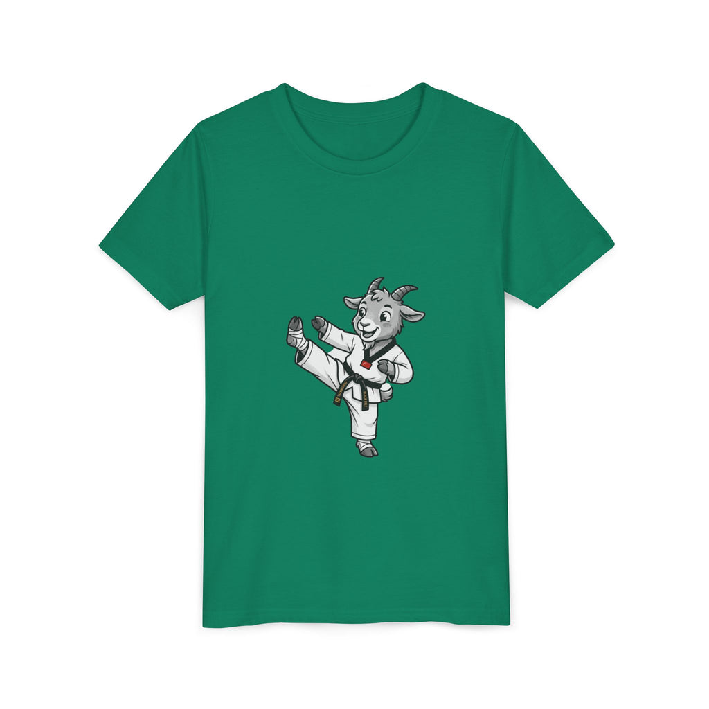Youth Karate Goat T-Shirt — Cute Martial Arts Kid Tee