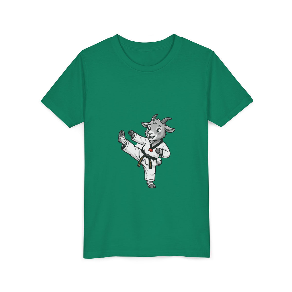 Youth Karate Goat T-Shirt — Cute Martial Arts Kid Tee
