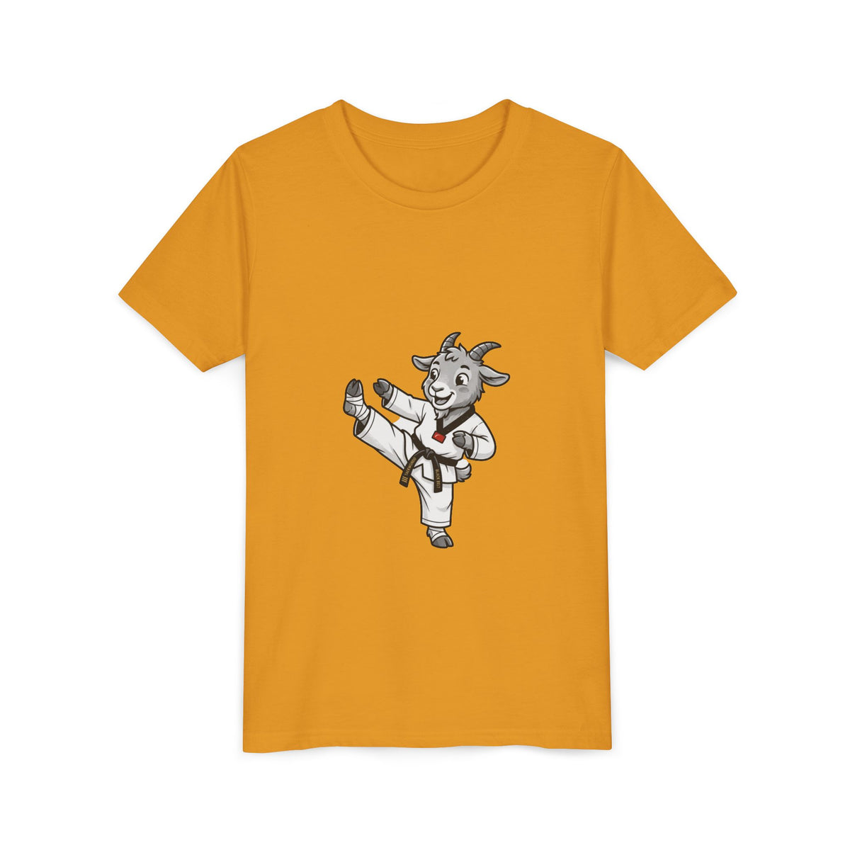 Youth Karate Goat T-Shirt — Cute Martial Arts Kid Tee