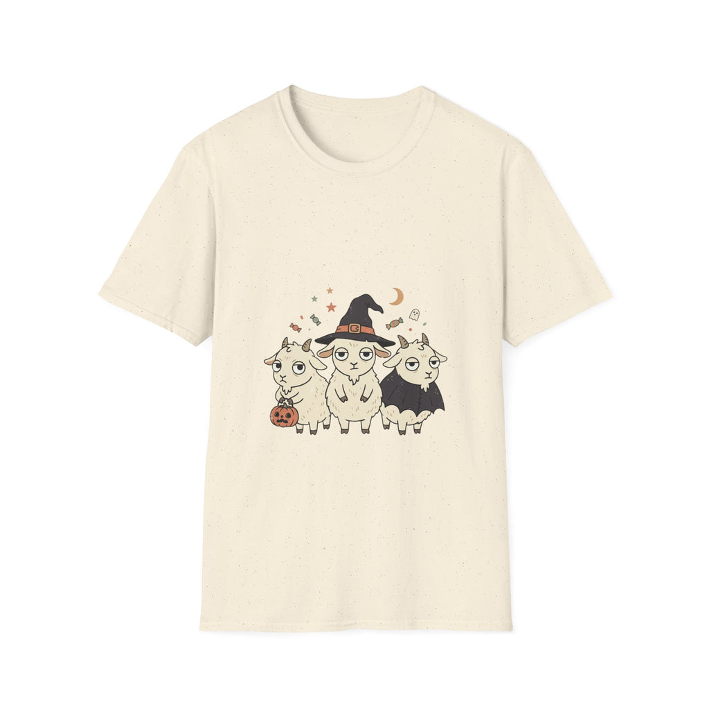 Cute Halloween Goats T-Shirt — Goats in Witch Hats Halloween Tee