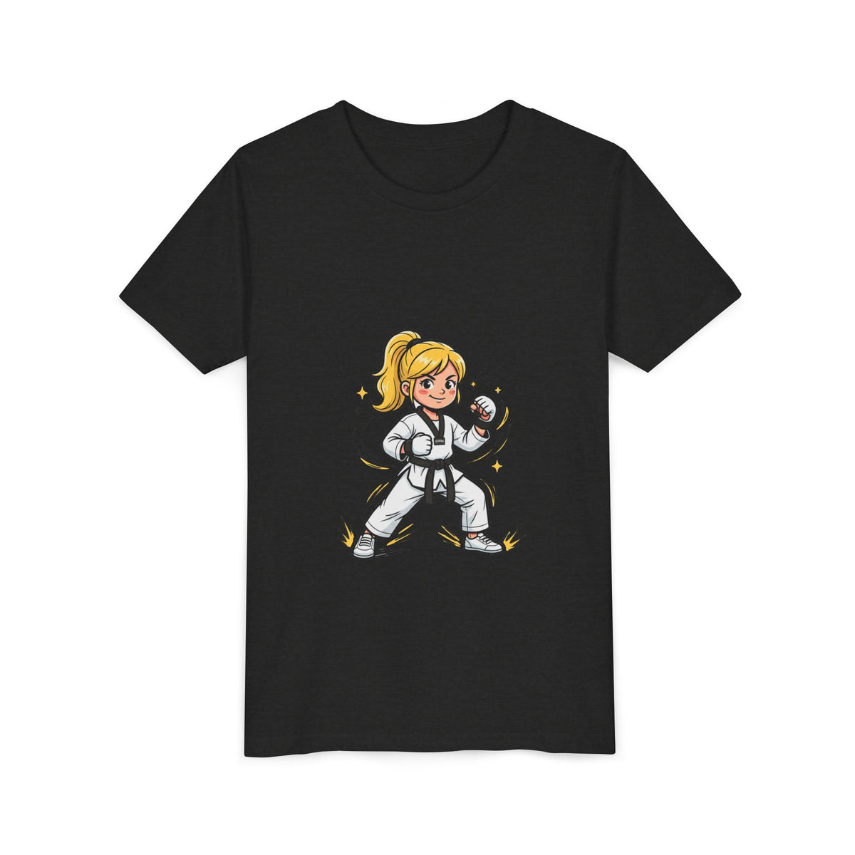 Youth Karate Girl Tee — Girls Martial Arts Short Sleeve Shirt