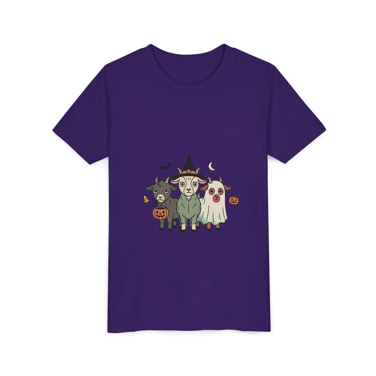 Kids Halloween Goat Squad Tee — Cute Witch, Ghost & Pumpkin Costume Shirt