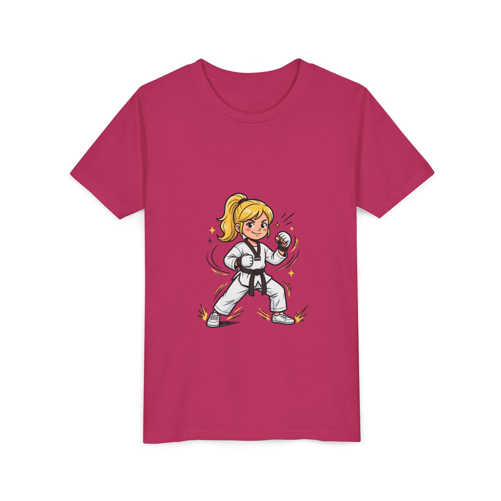 Youth Karate Girl Tee — Girls Martial Arts Short Sleeve Shirt