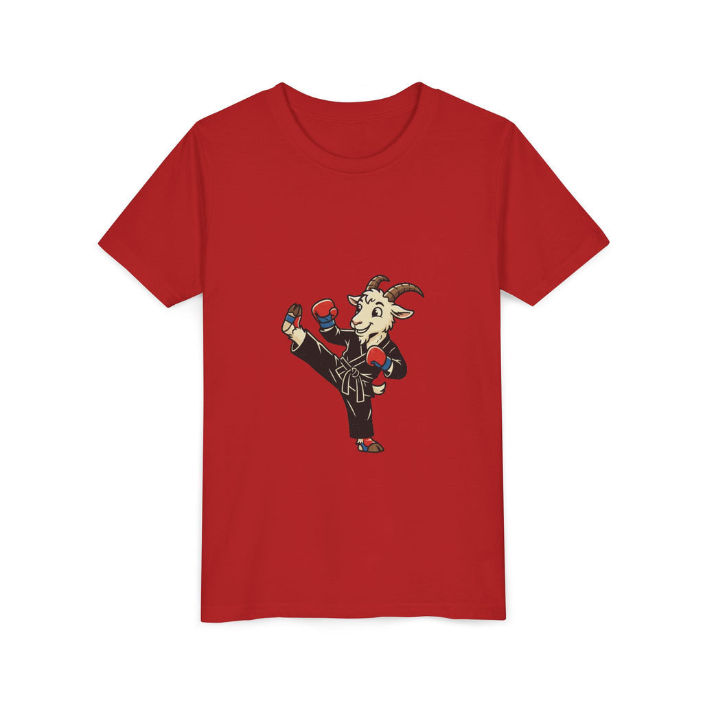 Kids Martial Arts Goat Tee — Youth Karate Kick Shirt