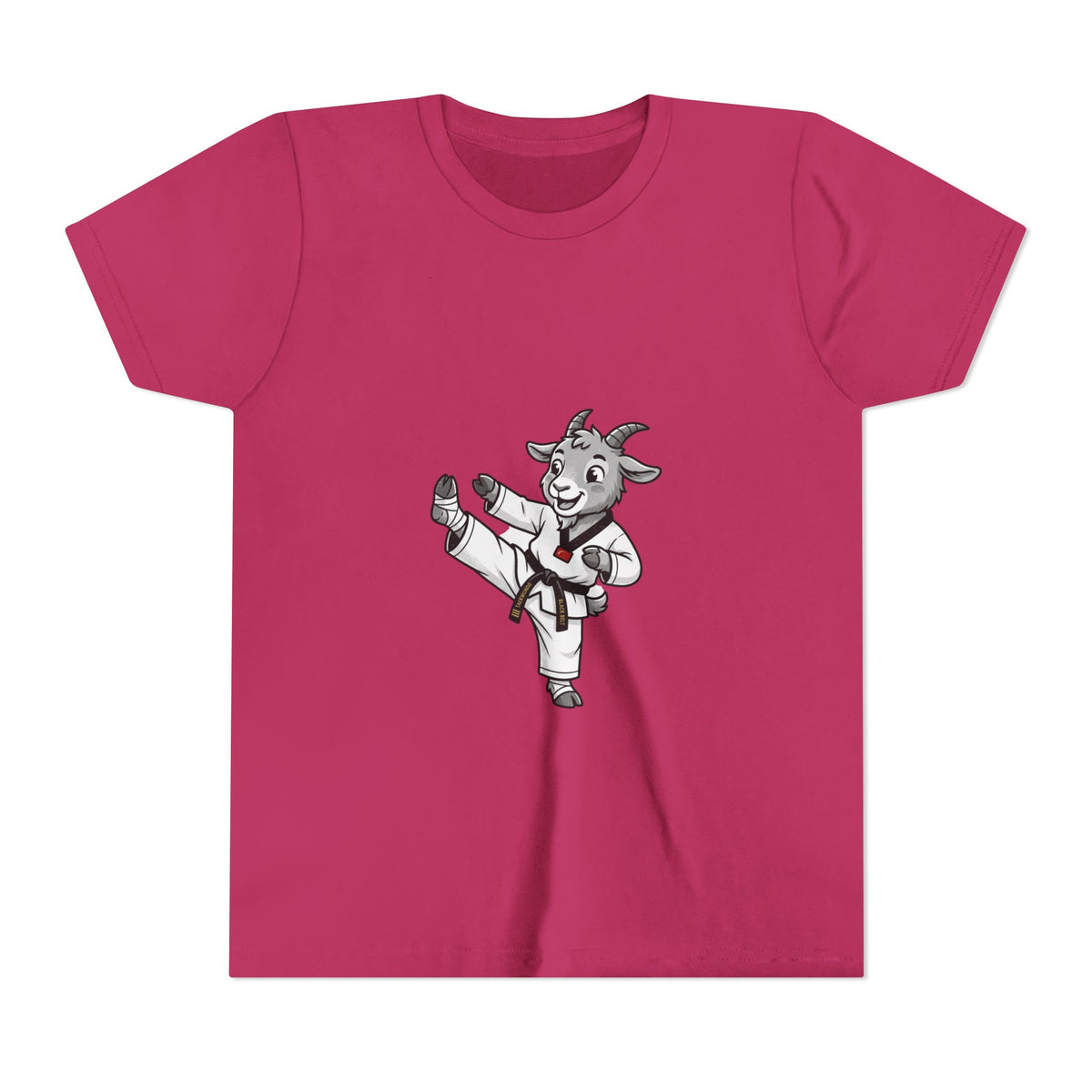 Youth Karate Goat T-Shirt — Cute Martial Arts Kid Tee
