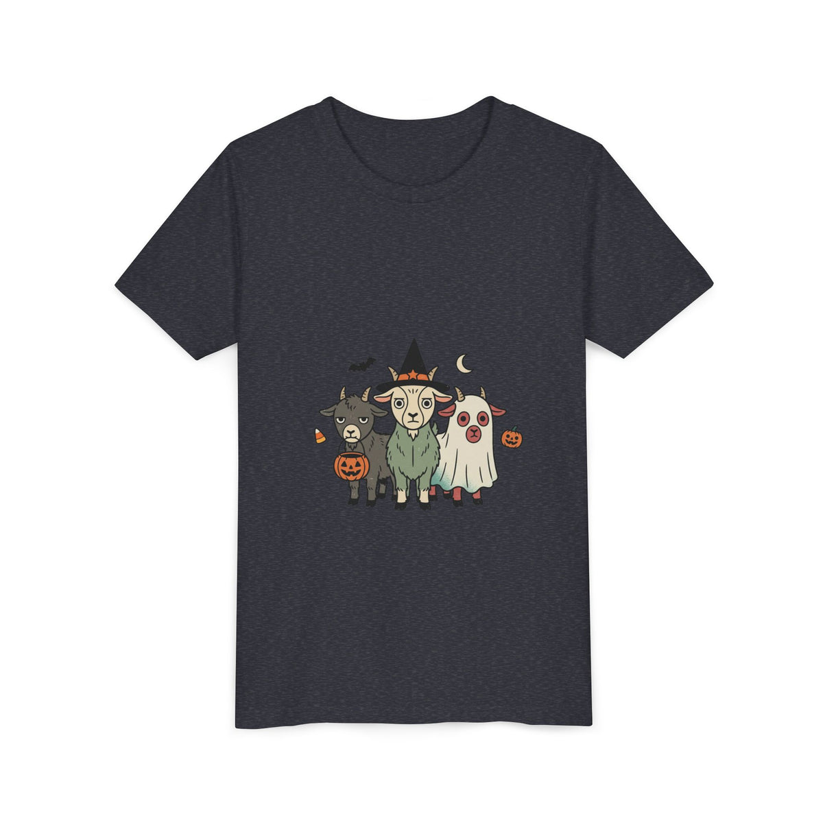Kids Halloween Goat Squad Tee — Cute Witch, Ghost & Pumpkin Costume Shirt