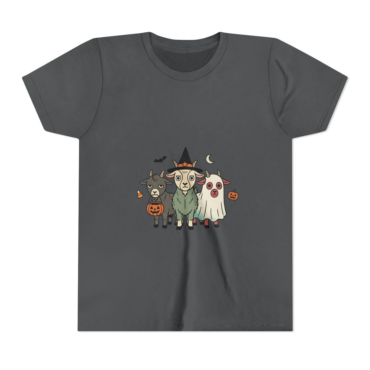 Kids Halloween Goat Squad Tee — Cute Witch, Ghost & Pumpkin Costume Shirt