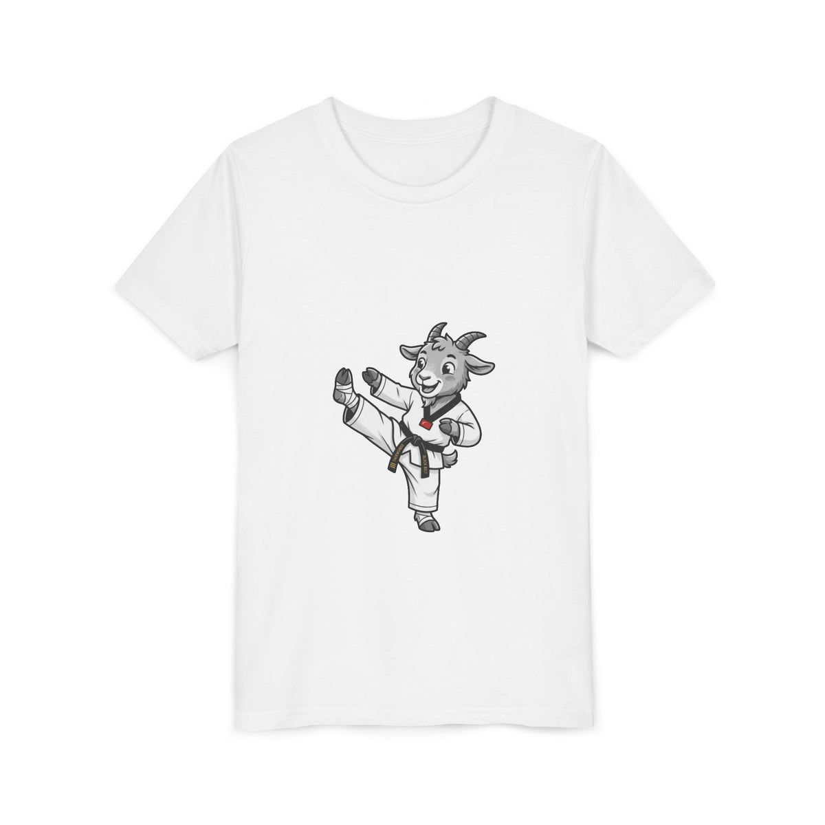 Youth Karate Goat T-Shirt — Cute Martial Arts Kid Tee