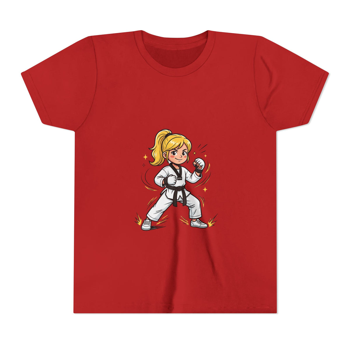 Youth Karate Girl Tee — Girls Martial Arts Short Sleeve Shirt