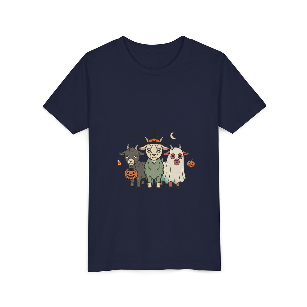 Kids Halloween Goat Squad Tee — Cute Witch, Ghost & Pumpkin Costume Shirt