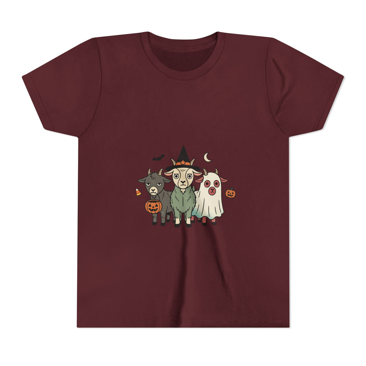 Kids Halloween Goat Squad Tee — Cute Witch, Ghost & Pumpkin Costume Shirt