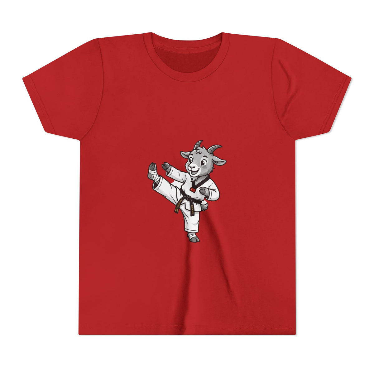 Youth Karate Goat T-Shirt — Cute Martial Arts Kid Tee