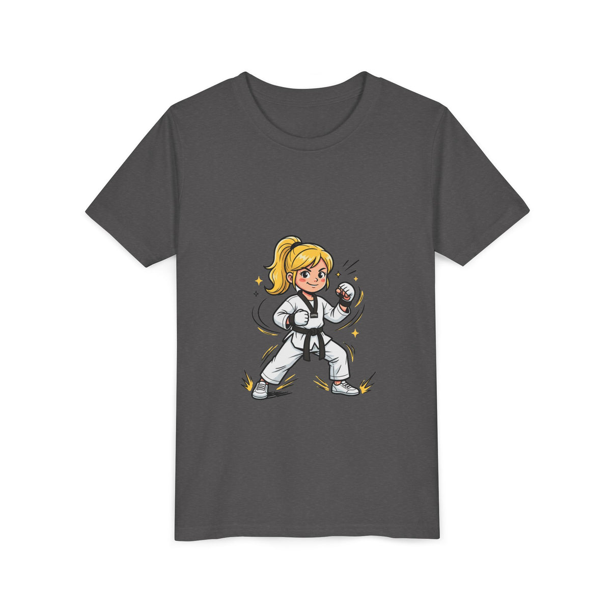 Youth Karate Girl Tee — Girls Martial Arts Short Sleeve Shirt