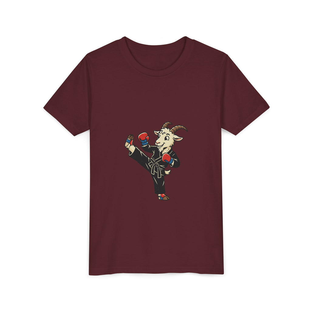 Kids Martial Arts Goat Tee — Youth Karate Kick Shirt