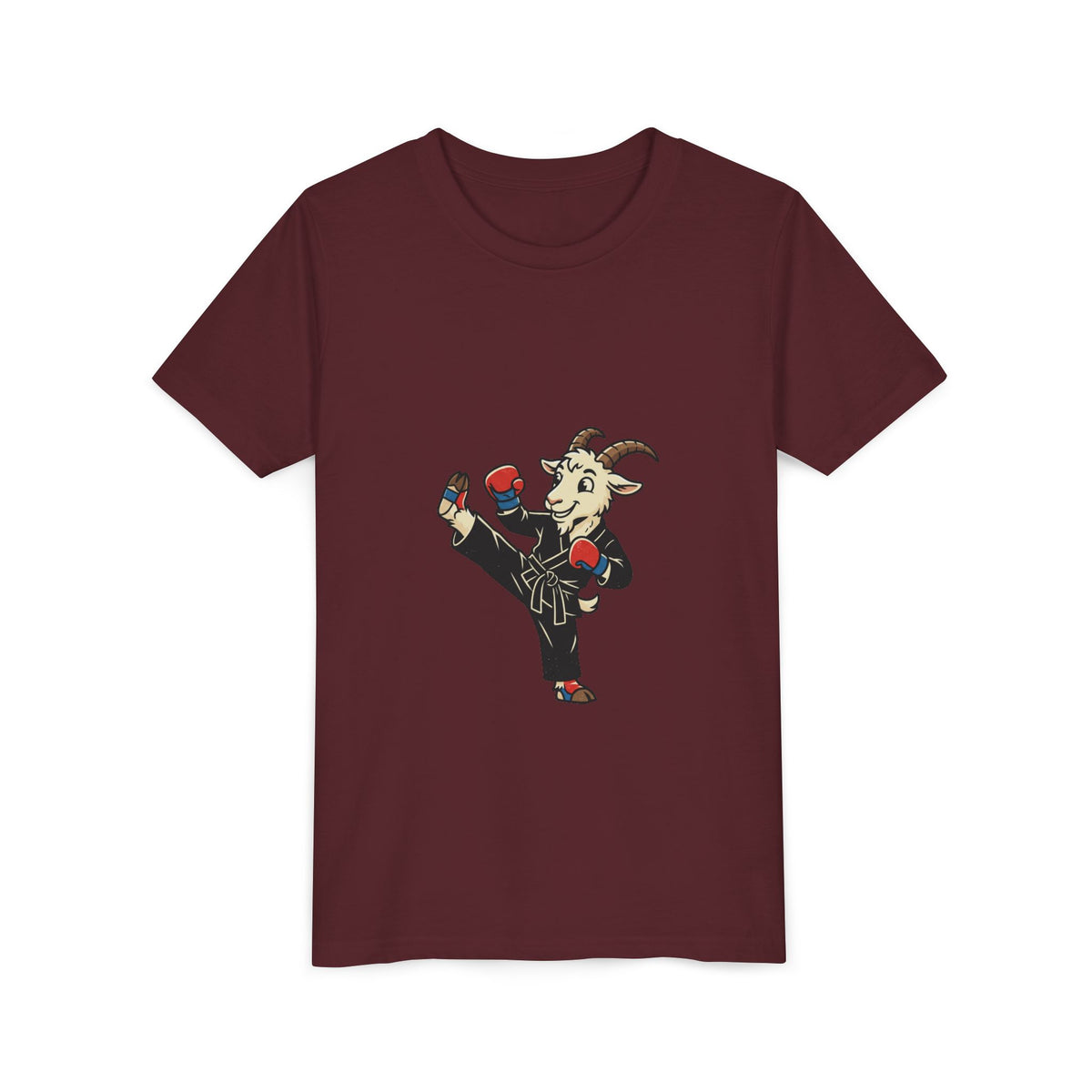 Kids Martial Arts Goat Tee — Youth Karate Kick Shirt