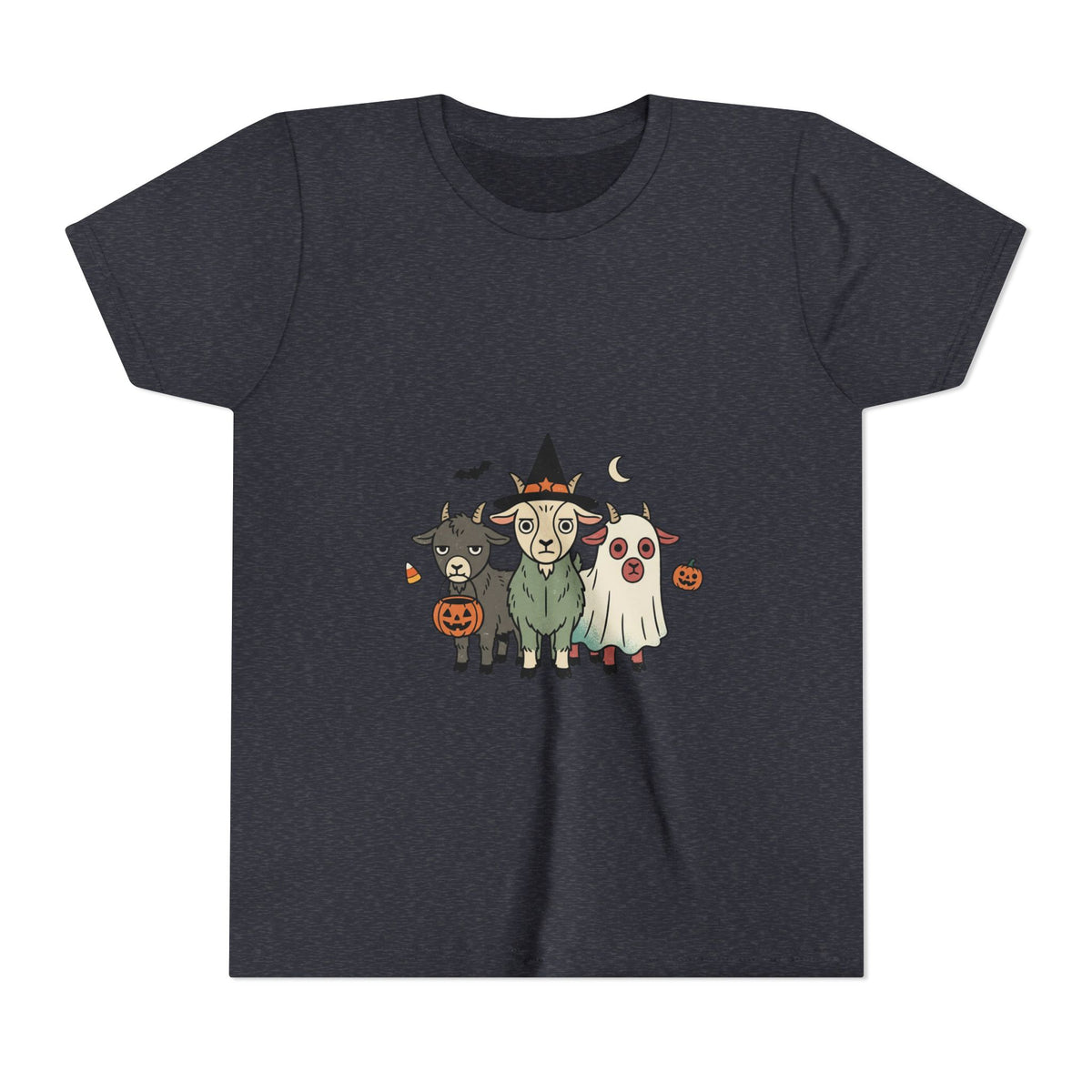 Kids Halloween Goat Squad Tee — Cute Witch, Ghost & Pumpkin Costume Shirt