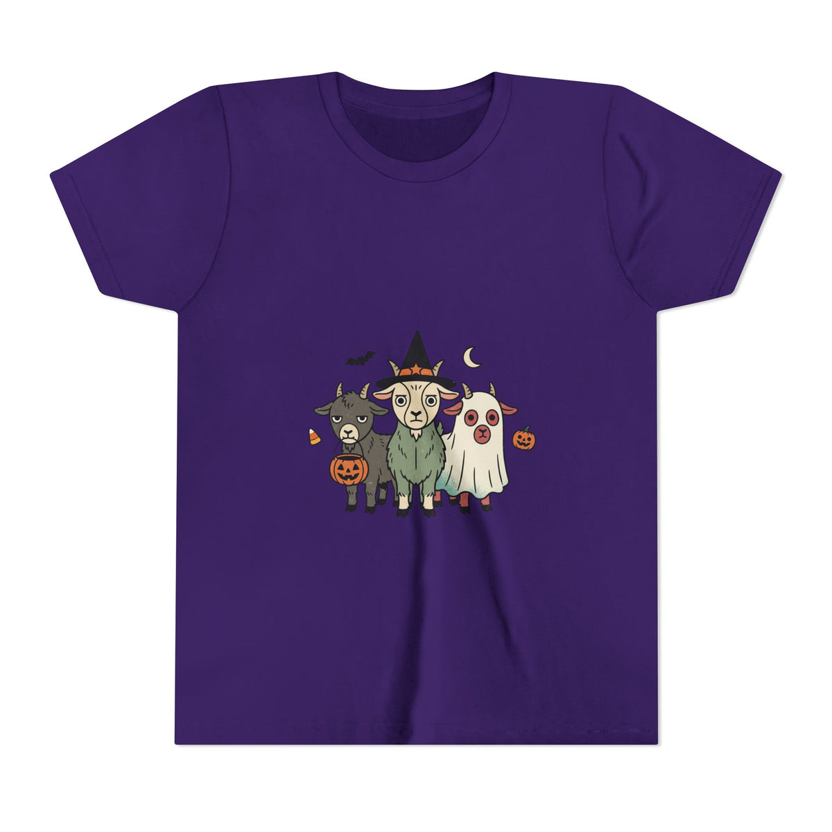 Kids Halloween Goat Squad Tee — Cute Witch, Ghost & Pumpkin Costume Shirt