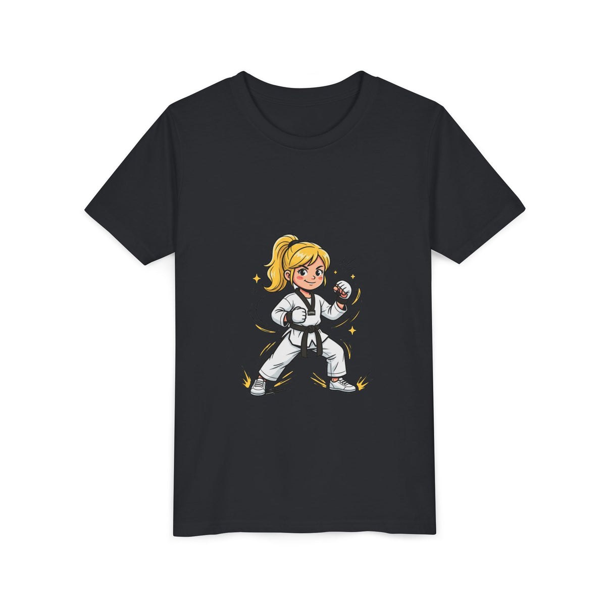 Youth Karate Girl Tee — Girls Martial Arts Short Sleeve Shirt