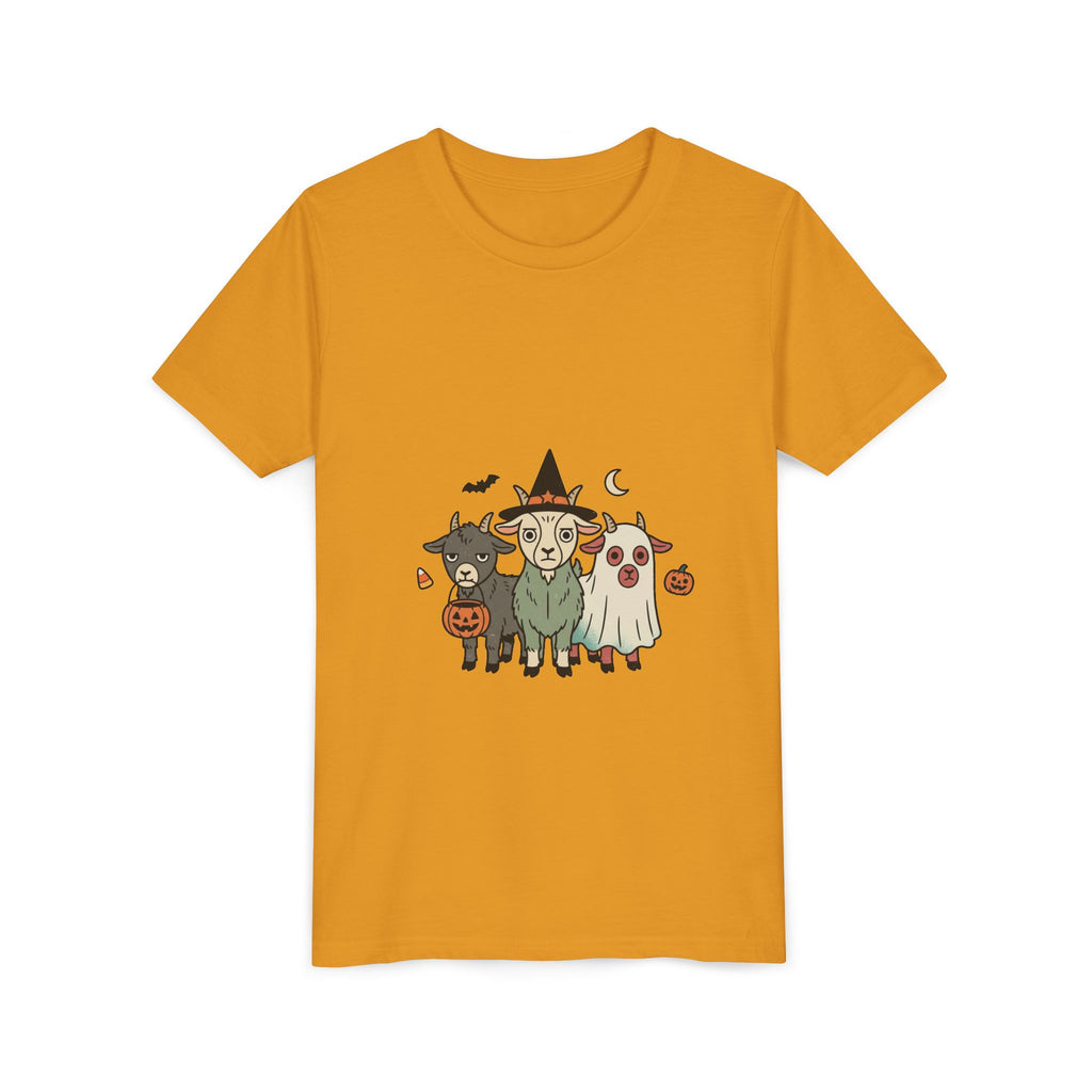 Kids Halloween Goat Squad Tee — Cute Witch, Ghost & Pumpkin Costume Shirt