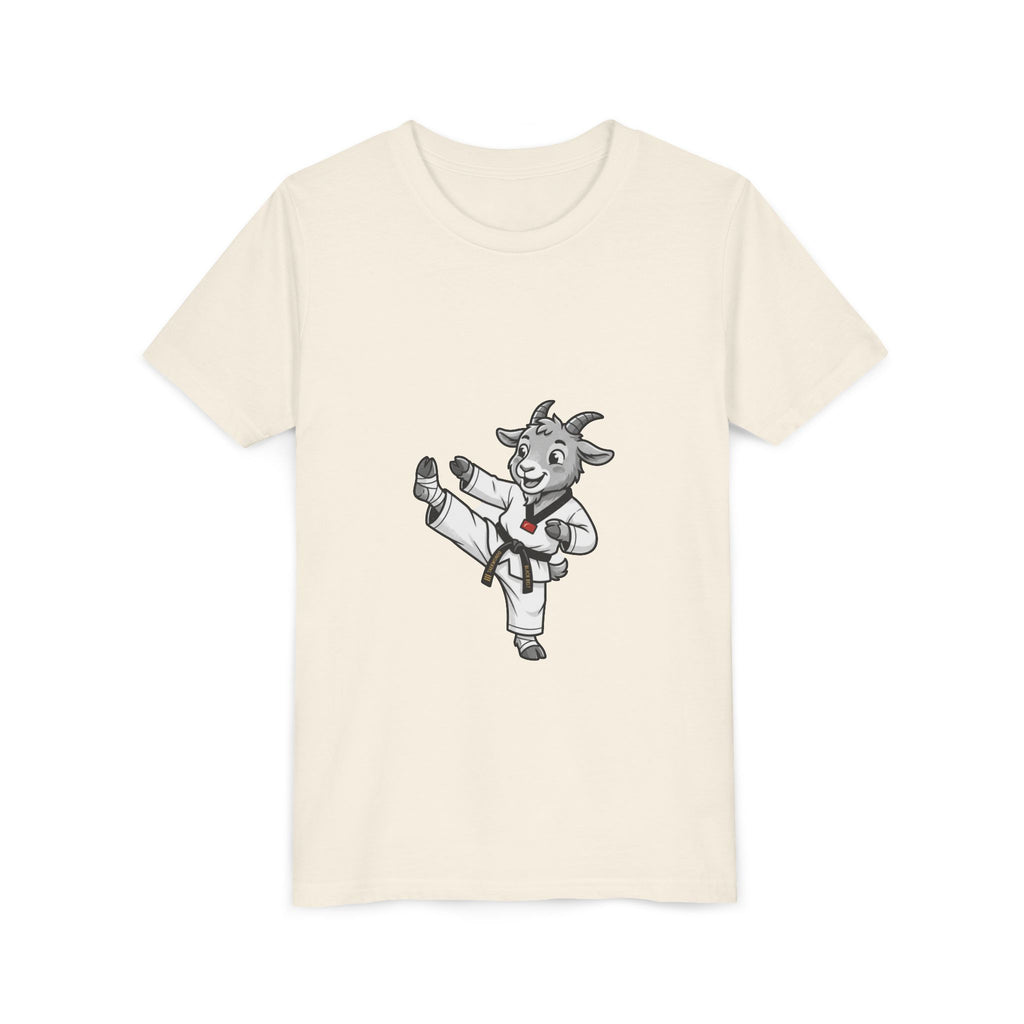 Youth Karate Goat T-Shirt — Cute Martial Arts Kid Tee