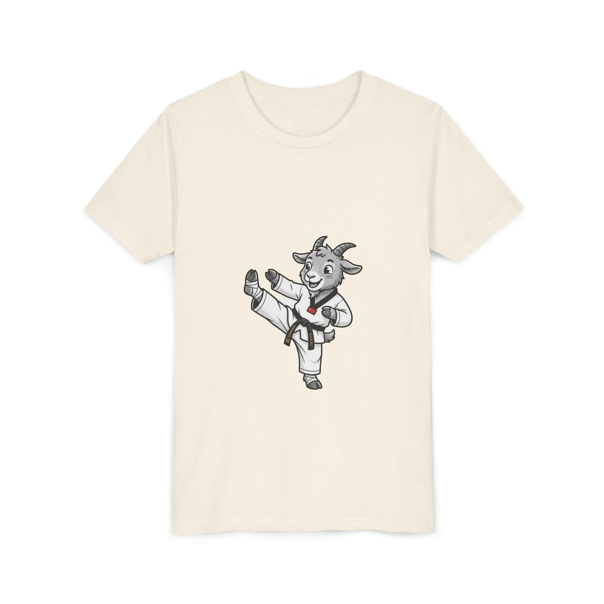 Youth Karate Goat T-Shirt — Cute Martial Arts Kid Tee