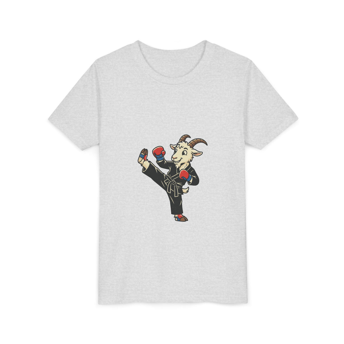 Kids Martial Arts Goat Tee — Youth Karate Kick Shirt