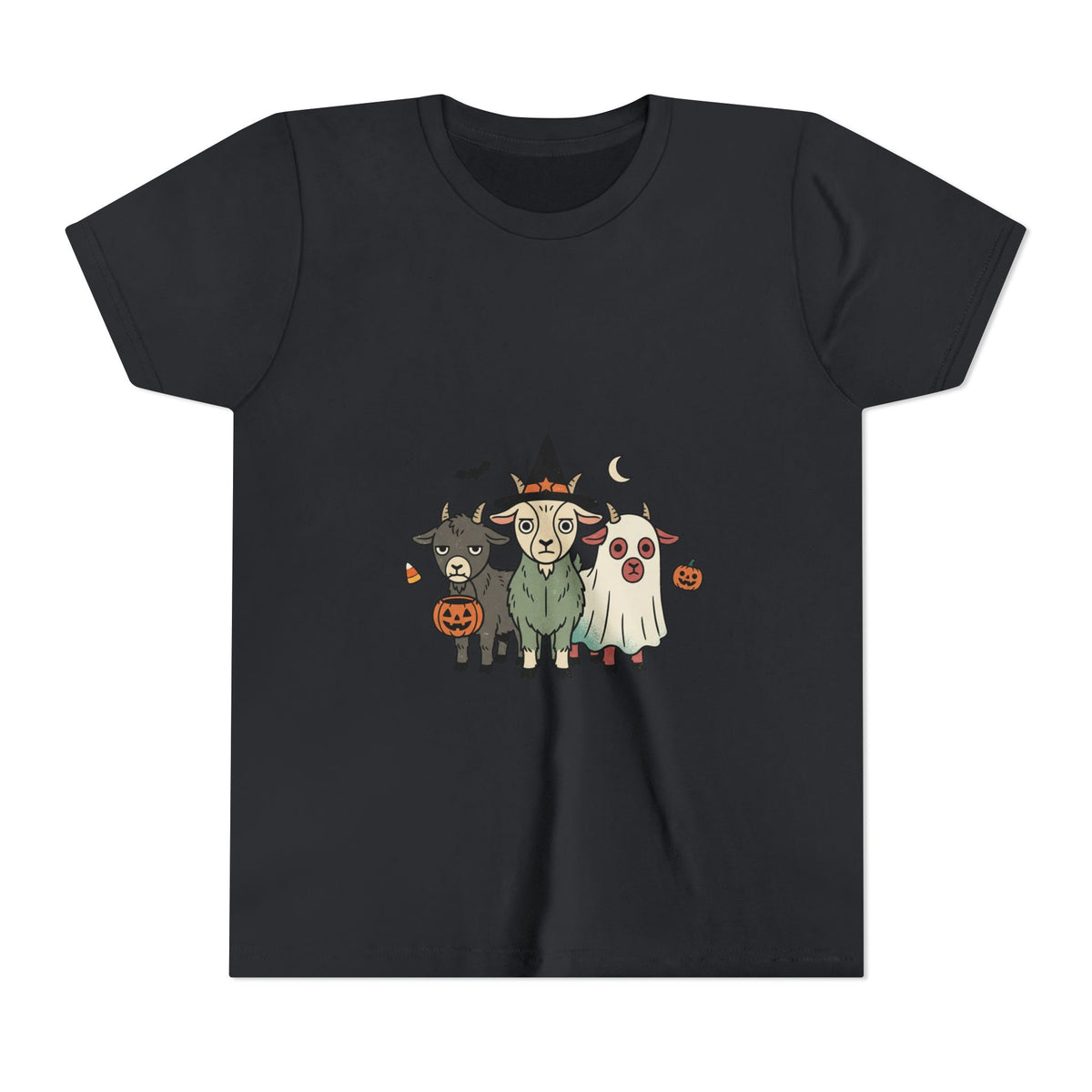 Kids Halloween Goat Squad Tee — Cute Witch, Ghost & Pumpkin Costume Shirt